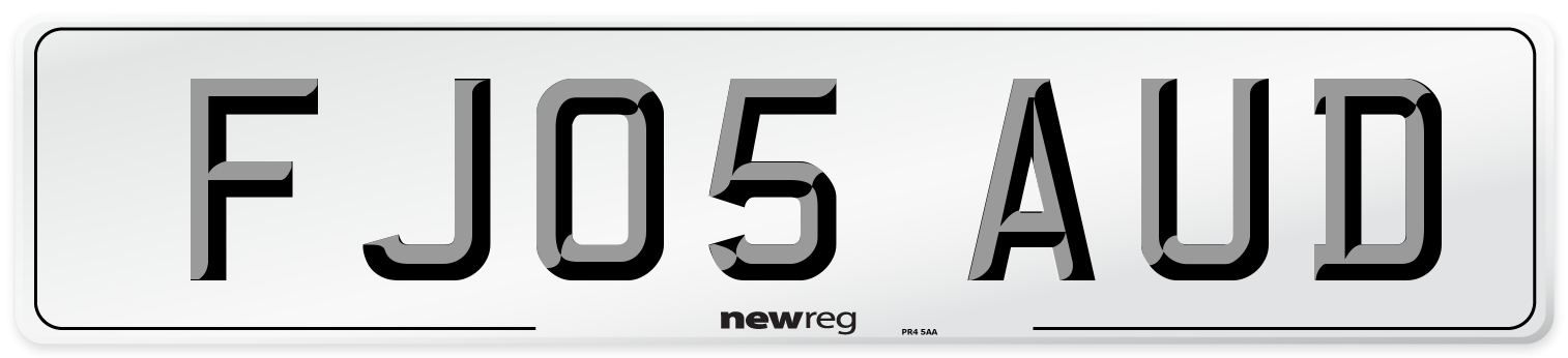 FJ05 AUD Number Plate from New Reg